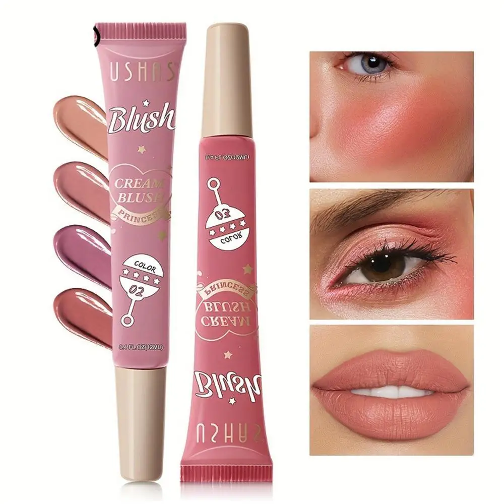 

4 Color 3-in-1 Liquid Blush Eyeshadow Lip Makeup Matte Moist Liquid Blusher Contour Lasting Brighten Skin Highlight