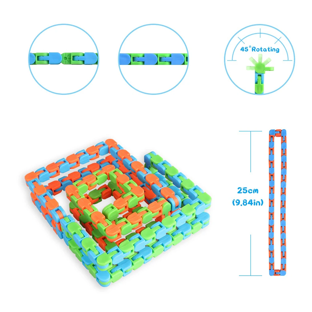 Zabawka spinner magiczne Puzzle 24 zwariowane tory 3D łańcuch rowerowy antystresowy prezent na gra edukacyjna sensoryczny dla dorosłego dziecka