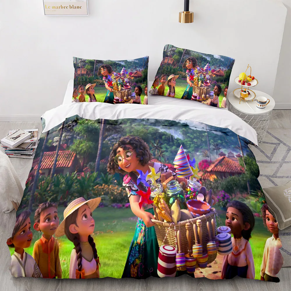 

Disney Cartoon Bedding Set Quilt Encanto Duvet Cover Comforter Bedclothes Children Kid Boy Bed Birthday Gift