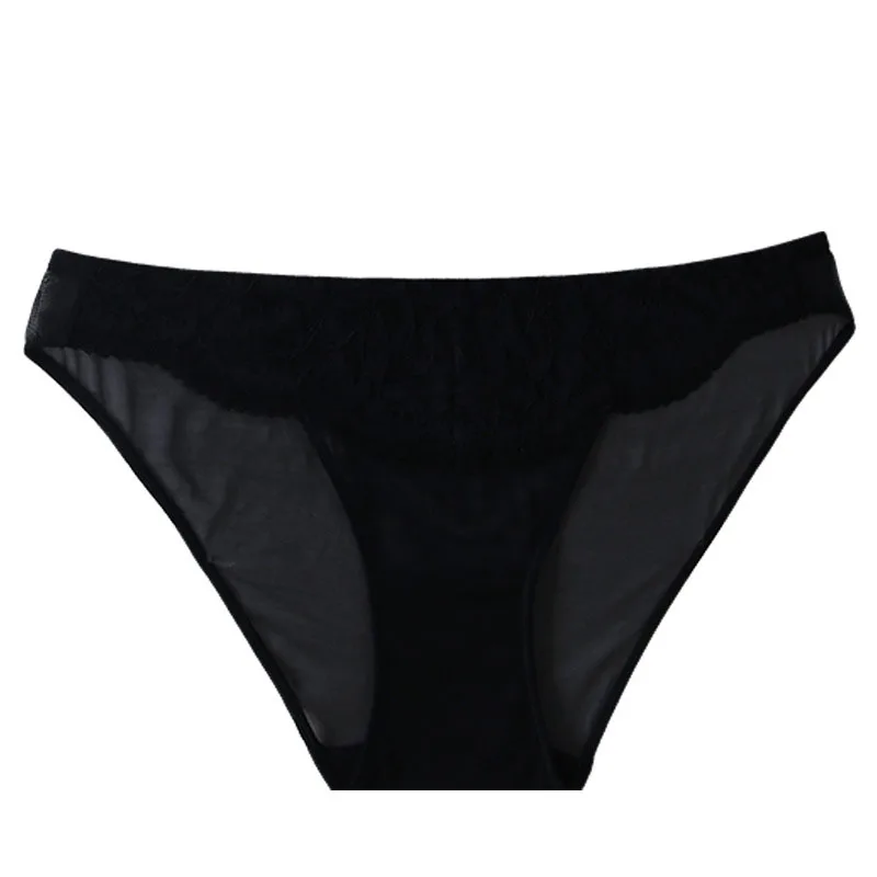 Jessie Women's briefs lace sexy underwear mid-waist breathable simple underwear for girls pure cotton file comfort