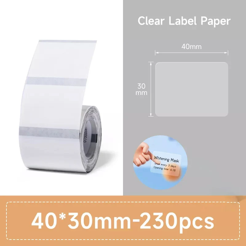NiiMbot B1/B203 B21/B3s Label Printer Waterproof Anti-Oil Tear-Resistant Price Tag Pure Color Scratch-Resistant Label Paper — view 5