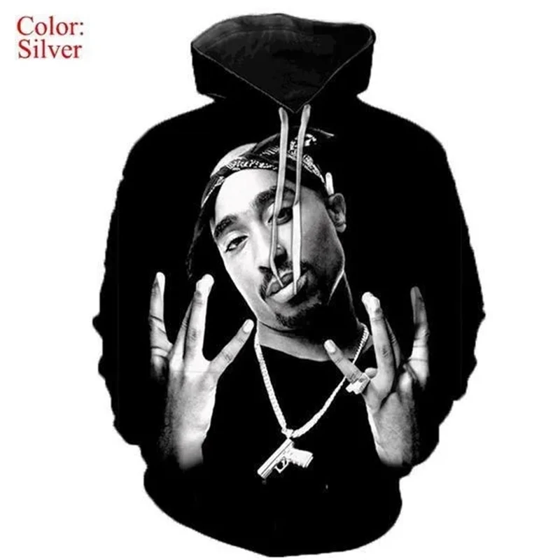 thumbnail image 1 of Sudadera con capucha para hombre, rapero, cantante de rock, Tupac, sudadera con estampado 3D, sudadera con capucha de gran tamaño para mujer, sudaderas estilo pulóver Harajuku, abrigos, 1 of 4