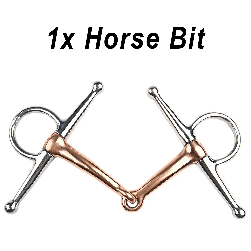 

1pcs Horse Bit Stainless Steel+copper Mouth Horse Tack Full Cheek Snaffle Bit Mouth Horse Tack For Horse Riding Accessories