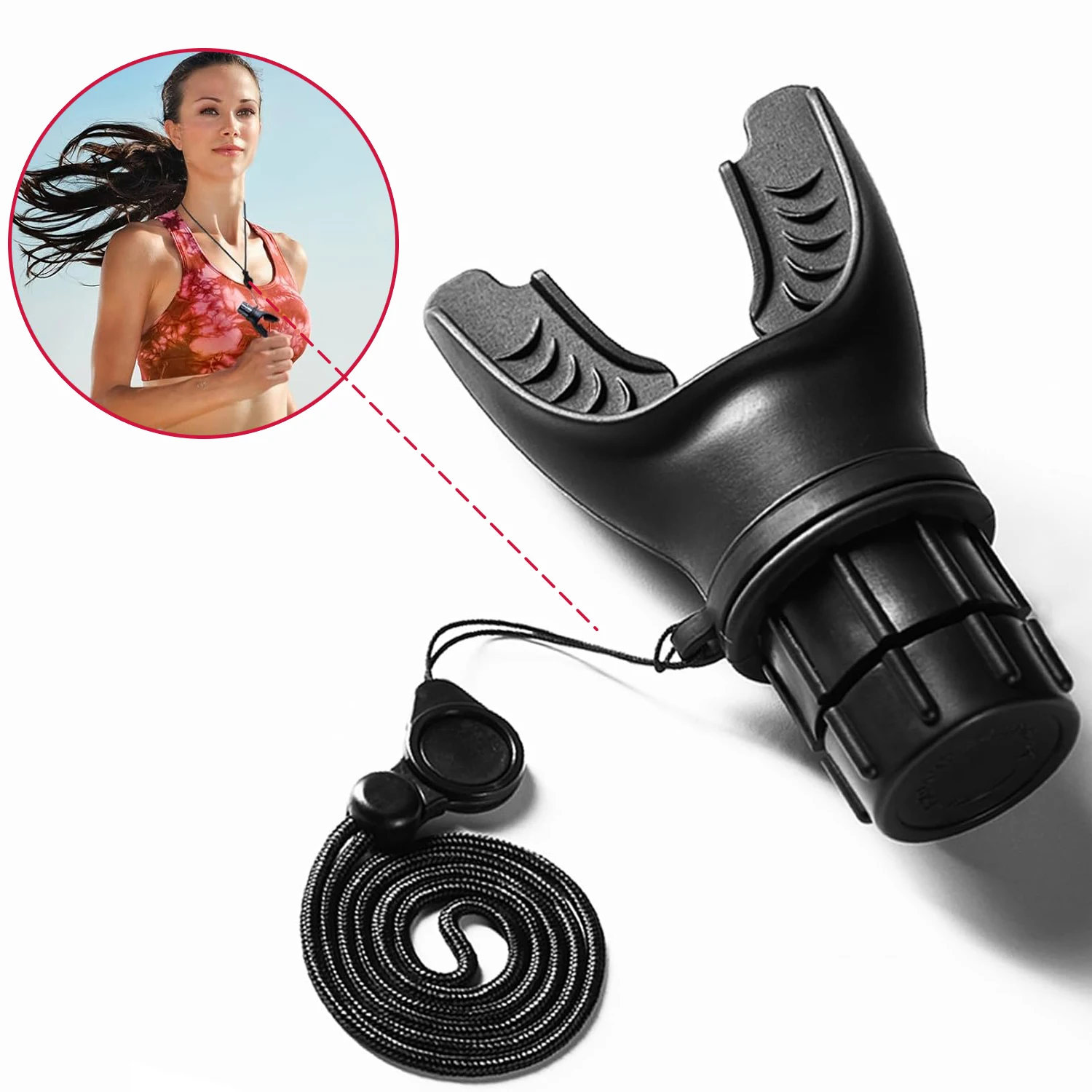 Respiratory Trainer Portable Respiratory Trainer Improve Breathing Capacity Adjustable Resistance Different Fitness Needs
