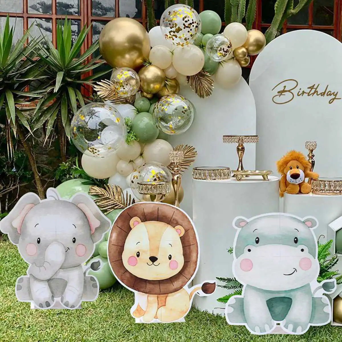 Safari Foresta Animali Bambini Compleanno Decorazione Primo