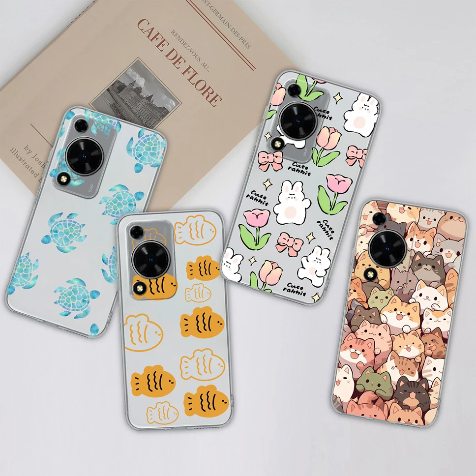 Cool Sweet Style Transparent TPU Silicone Protective Back Cover Case