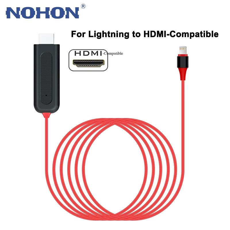 4K HD Video Cable Lightning to HDMI Digital AV Adapter For iPhone 14 13