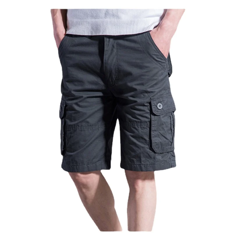 Men's Overalls Cotton Shorts Men's Military Cargo Shorts Army Tactical Joggers Shorts Men Loose Work Casual Short Pants