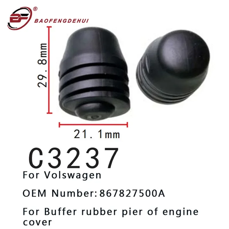 

Auto Fastener For Volkswagen Bora Caddy Jetta Golf 6 EOS Buffer Rubber Pier Of Engine Cover Clips 867827500A