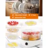 Food Dehydrator,  for Food & Jerky, 280W Meat Dehydrator Machine for Dehydrated Foods w/ 5 Drying Racks White 3