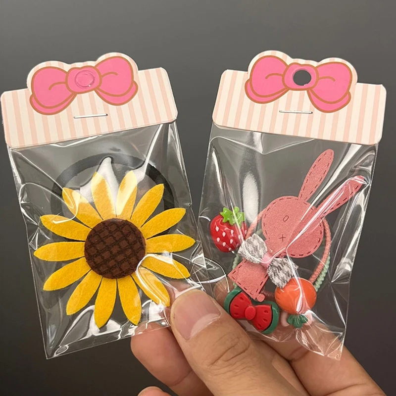 

10PCS Cute Cardboard Display Card Labels for DIY Clip Bow Hairband Hairpins Bracelet Retail Tag Paper Package Hair Accessories