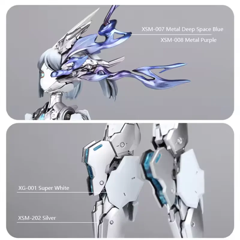 DSPIAE XSM 시리즈 50ML 건프라 스케일 모델 에어브러시 스프레이용 프리믹스 수성 메탈릭 페인트 세트 핸드 페인팅 취미 DIY