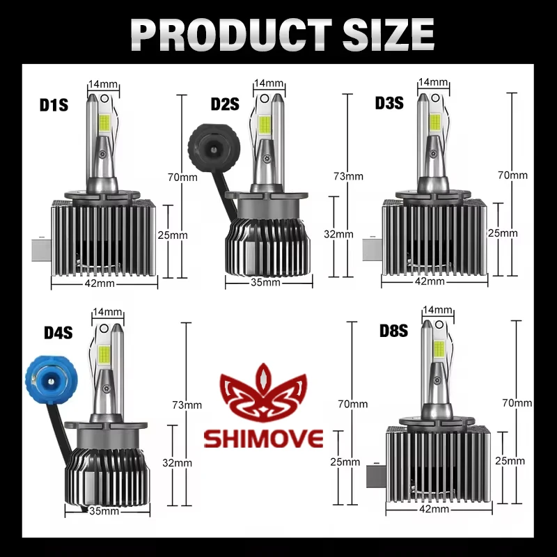 D3S LED D1S Headlight HID Bulbs Canbus CSP D4S D2S D1R D4R D2R D3R Led 140000LM Super Bright D Series Bulb 6000K White 1400W led lights led bulbs led headlights led car lights led car headlights car headlamps