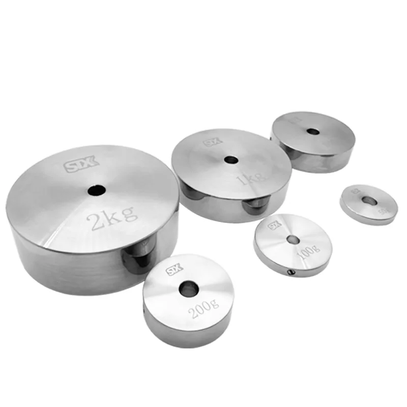 Bloco do Peso do Aco Inoxidavel com Furo Metodo Circular da Escala da Calibracao bloco do peso do aco inoxidavel com furo metodo circular da escala da calibracao