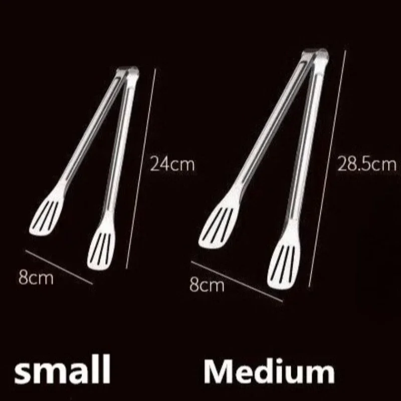Stainless Steel Food Tongs BBQ Non Slip Barbecue Steak Clip Frying Fish Grill Bread Clips Cooking Tongs Kitchen Gadgets