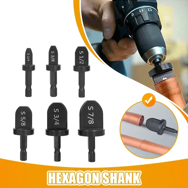 

5/6/11PCS Tube Pipe Expander Copper Tube Hex Shank Pipe for Air Conditione Swaging ExpanderPipe Flaring Takeover Repair Tool