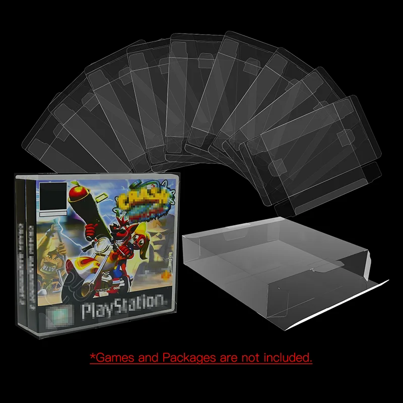 Limpar Pet Plastic Armazenamento Display Box Protetores para Double Playstation Ps1 cd Video Games - Image 6