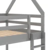Twin over Twin Low Bunk Bed, House Bed with Ladder , Gray(OLD SKU WF197808AAE) 6