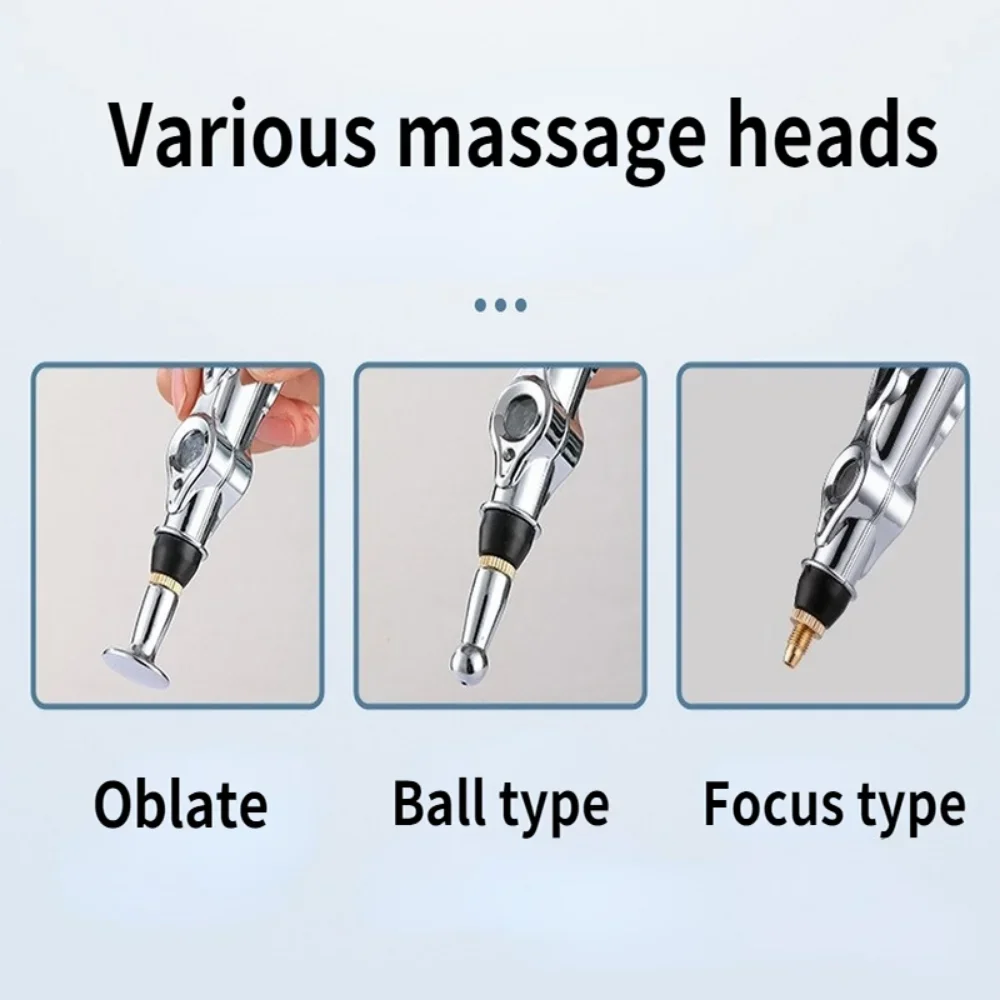 Electric Acupuncture Point Massage Pen, Meridian Energy Massage Pen Pain Relief Therapy Back Neck Face Beauty Roller Device