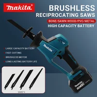 Makita DJR189 Cordless Brushless Electric Reciprocating Saw Rechargeable Wood Metal Cutting Saw Portable Saw Power Tool 18V