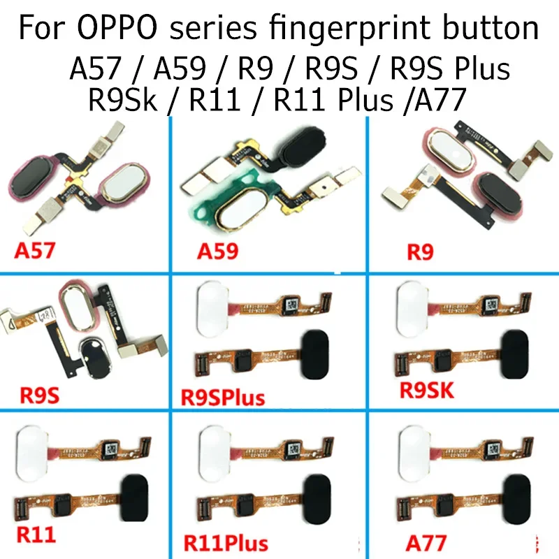 

For OPPO A57 A77 A59 Back Home Button Key Connection Touch ID Scanner Fingerprint For R9 R9S R11 S plus Sensor Flex Cable Ribbon