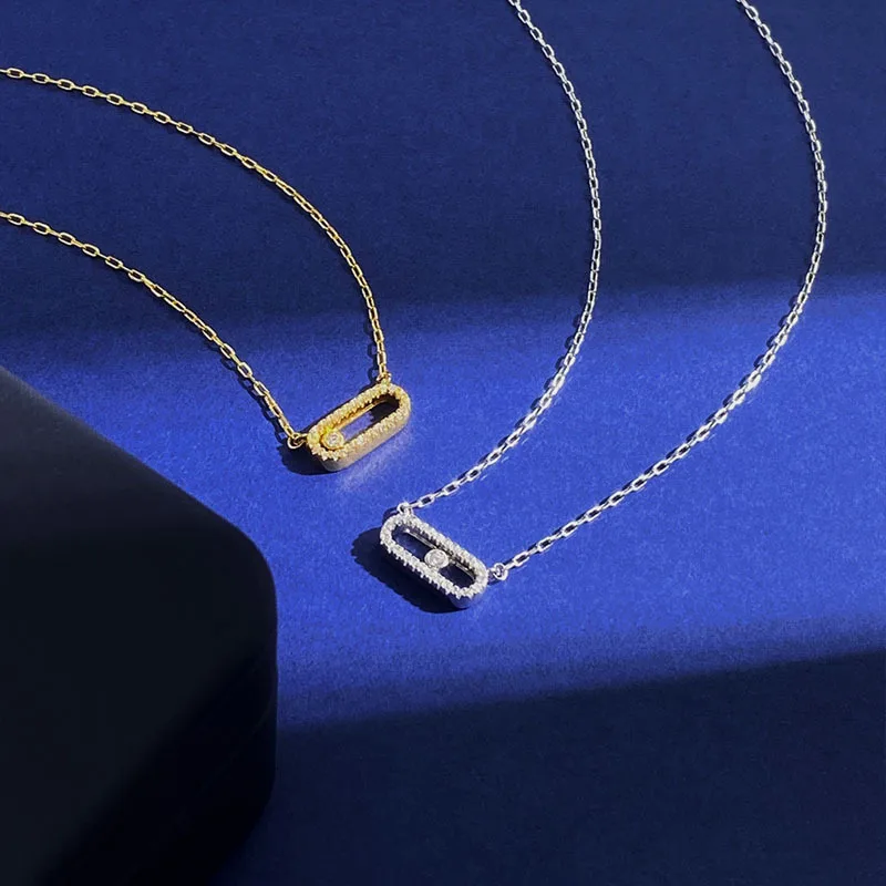 

Versatile and minimalist style, exquisite and agile, full of zircon sliding collarbone chain necklace