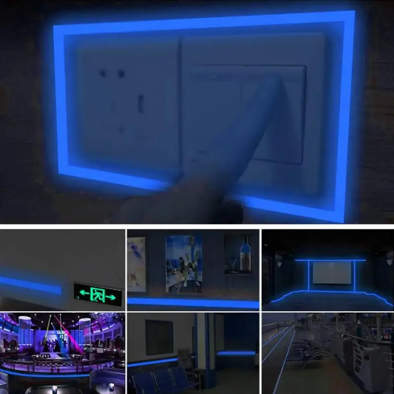 Luminous Fluorescent Tape Self-adhesive Tape Night Vision Glow In Dark Safety Warning Security Stage Home Decoration Tapes