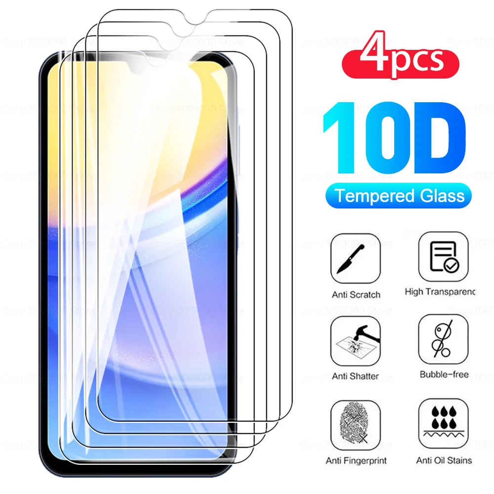 

4 шт., защитная пленка 9H для Samsung Galaxy A15