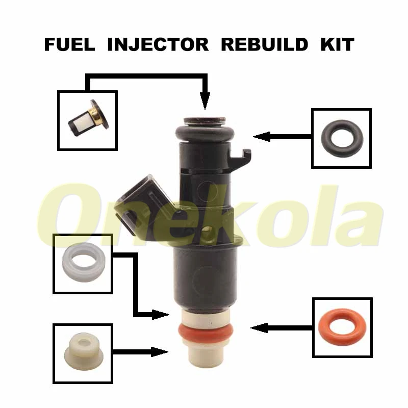 

Fuel Injector Service Repair Kit Filters Orings Seals Grommets for Honda Civic 2003-2005 1.3L 16450-PWA-003