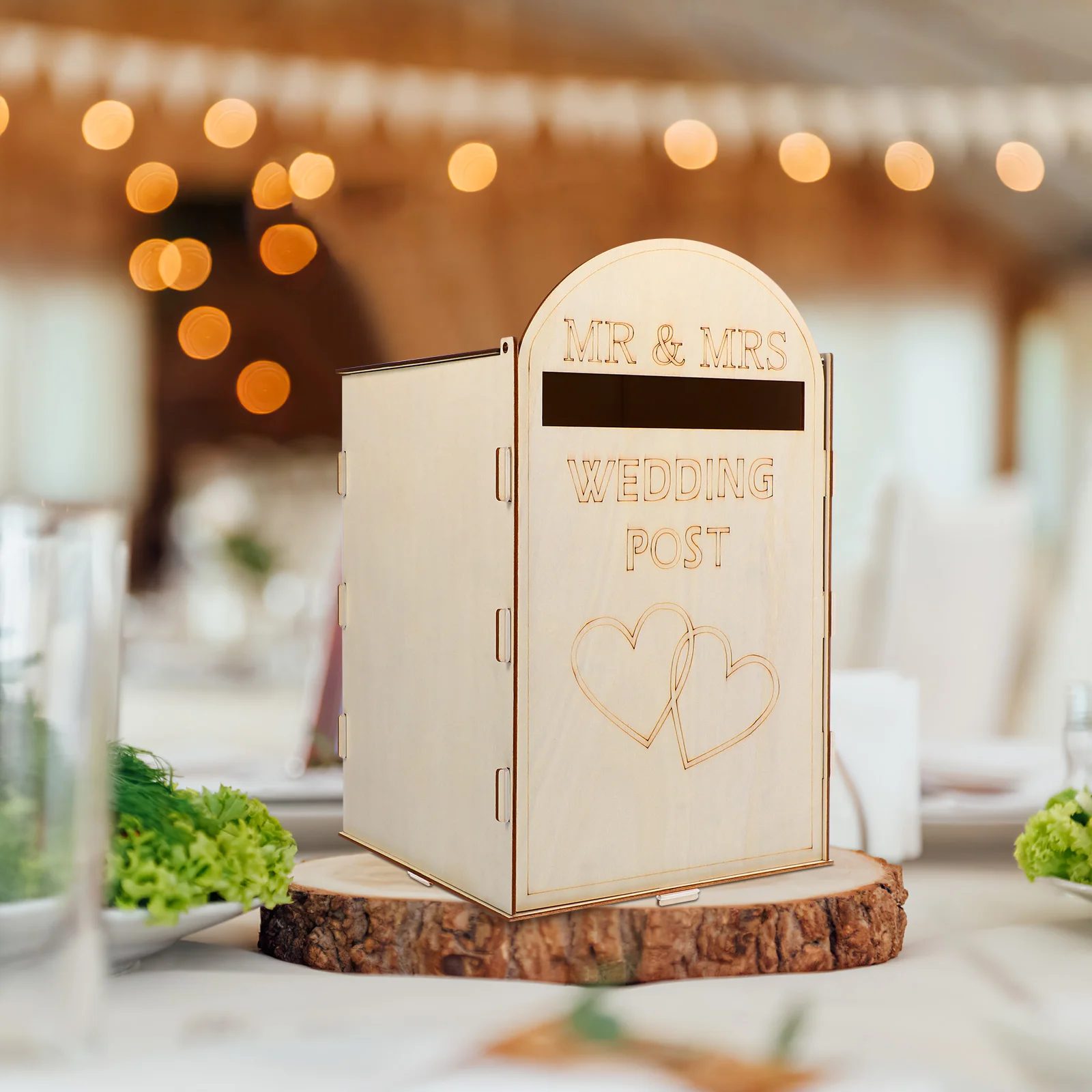 Wooden Gift Card Boxes Wedding Post Box DIY Wooden Wedding Supplies Gift Envelope Card Box Suggestion Letter Donation Party Favors Decoration