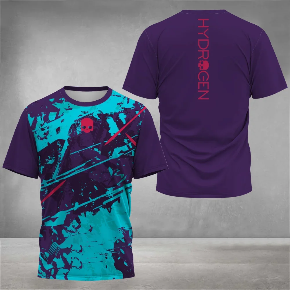 Men's Crew Neck Short Sleeve T-Shirt Printed Tennis Badminton Running T-Shirt Casual Loose Outdoor Sportswear