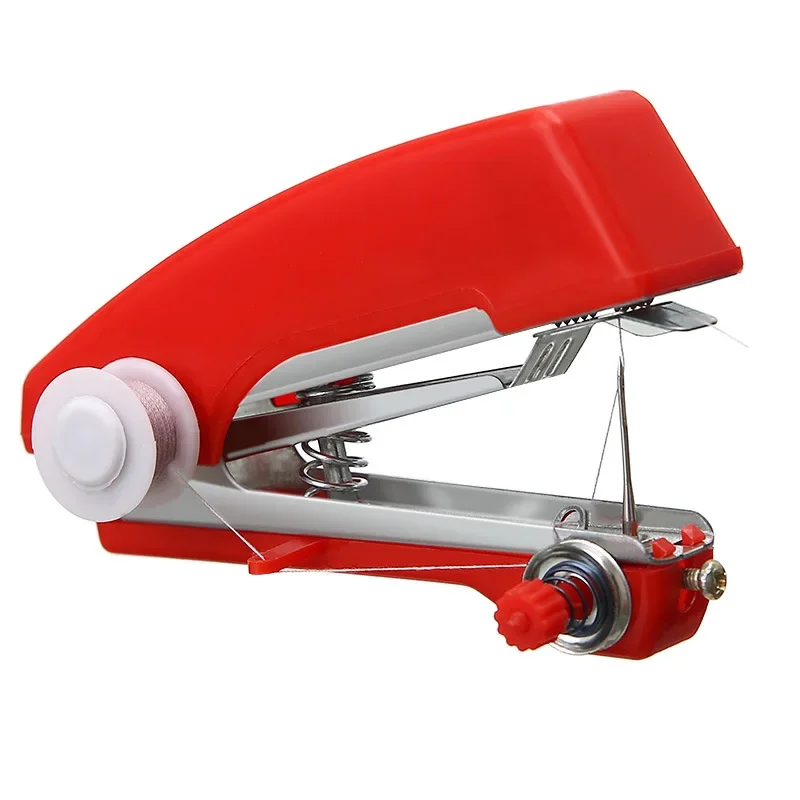 1PC Mini Cordless Hand-Held Sewing Machines Needlework Clothes Useful Portable Sewing Machines DIY Apparel Fabric Tool