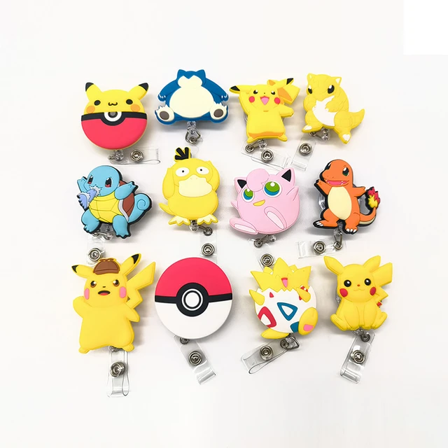 Pokemon Acrylic Retractable Badge Reel Cute Pikachu Reel Nurse Doctor  Exhibition ID Card Student Stationery Clips Badge Holder - AliExpress