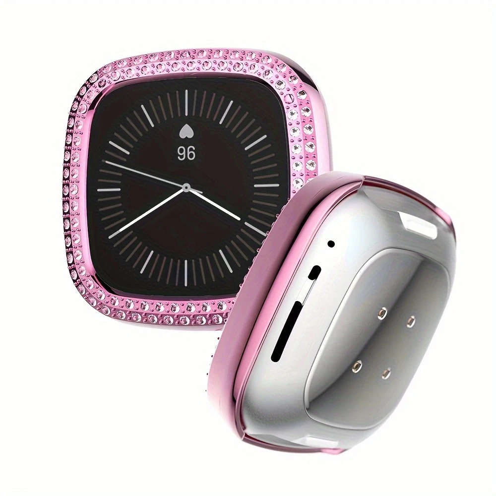 Sparkling Bling PC Bumper for Smartwatch - Premium Diamond Frame Cover & Lightweight Glitter Shell Accessory