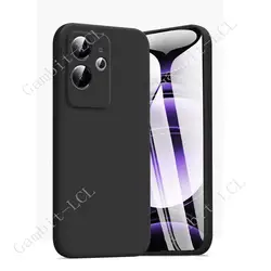 Durable Shockproof Soft Silicone TPU Back Cover - Anti - Falling Design for Realme GT6 (China) (Black)