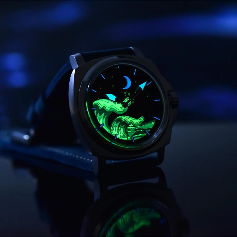 Pagani Design 2025 new 43MM men's automatic mechanical watch Nh35 sapphire luminous C3 leather waterproof 10Bar reloj hombre
