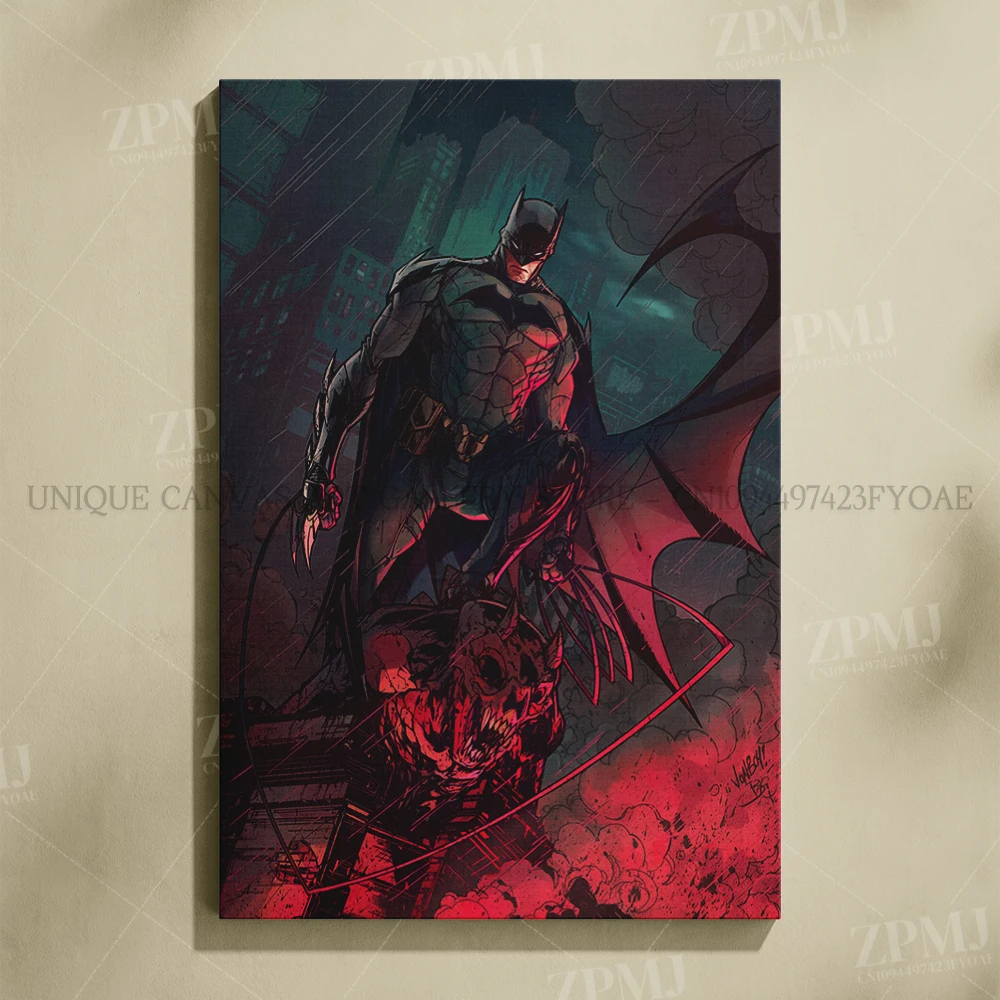 Justice League Superhero Batman Wall Art - Canvas Home Decor Poster Prints