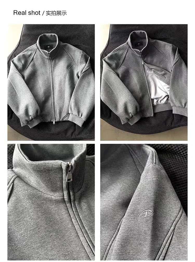 C  25ss Commuter space cotton jacket curved separation line design casual minimalist cleanfit