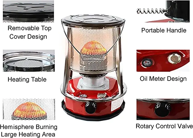 Kerosene Heaters Stove Emergency Heaters For Indoor Use Heater Non Electric  With Handle For Office Room Desk Indoor Outdoor - AliExpress
