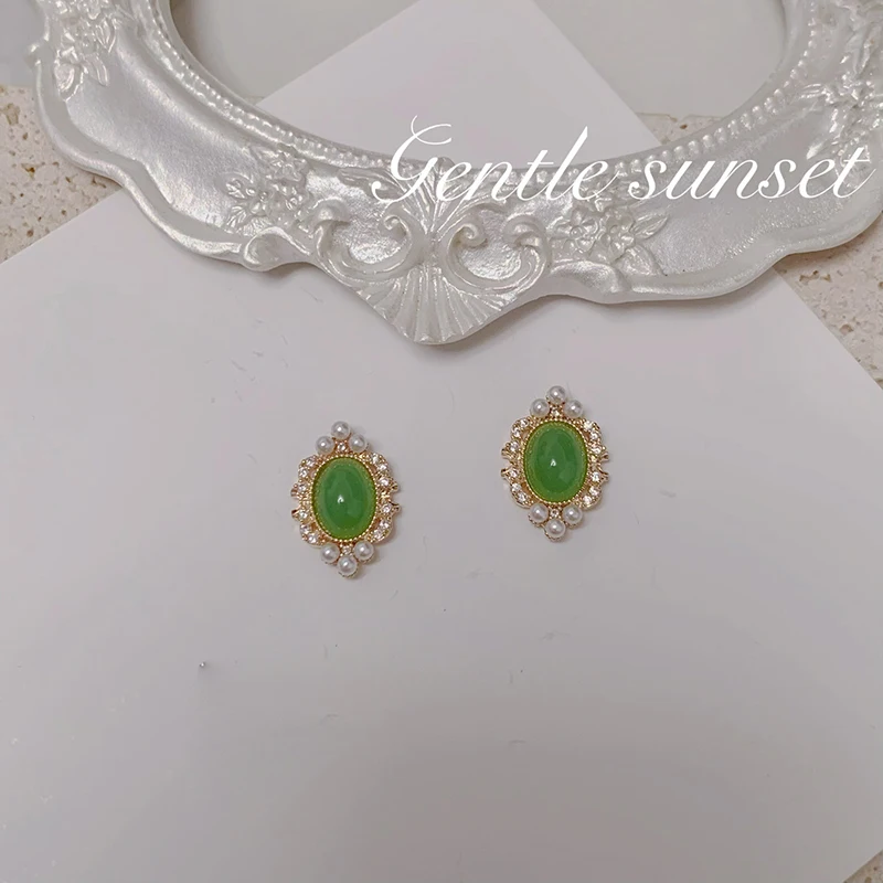 1개 임페리얼 엘레강스 네일 참, 오팔 & 지르코니아 중국 궁전 스타일 럭셔리 네일 액세서리