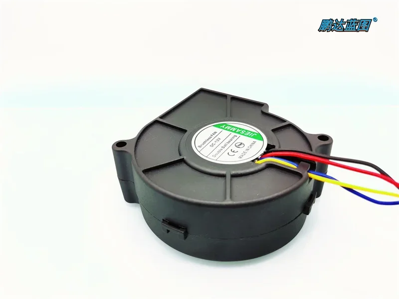 IESAMMY double-ball high-speed 7530 turbo blower PWM temperature control and speed measurement 12V 0.61A fan 75*75*30MM