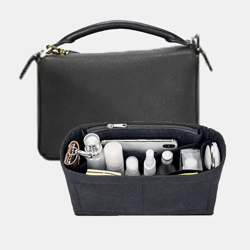 Felt Handbag Insert Bag Large Capacity Bag Support Purse Liner Storage Organization Multi-Pocket Internal Bag for Loewe Puzzle