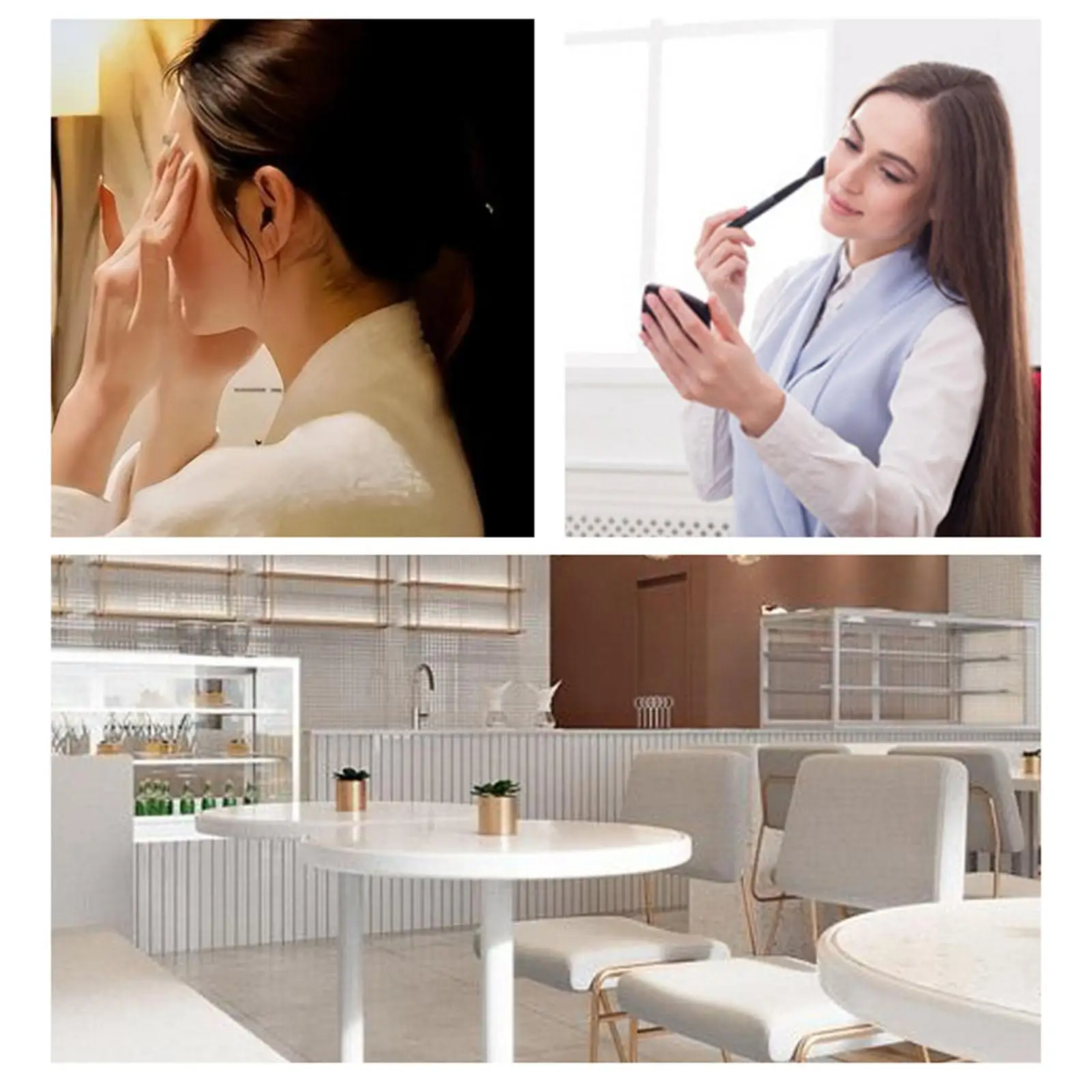 Clip on Vanity Makeup Mirror with Light Desk Flexible Gooseneck Vanity Mirror Portable Cordless Cosmetic For Bathroom