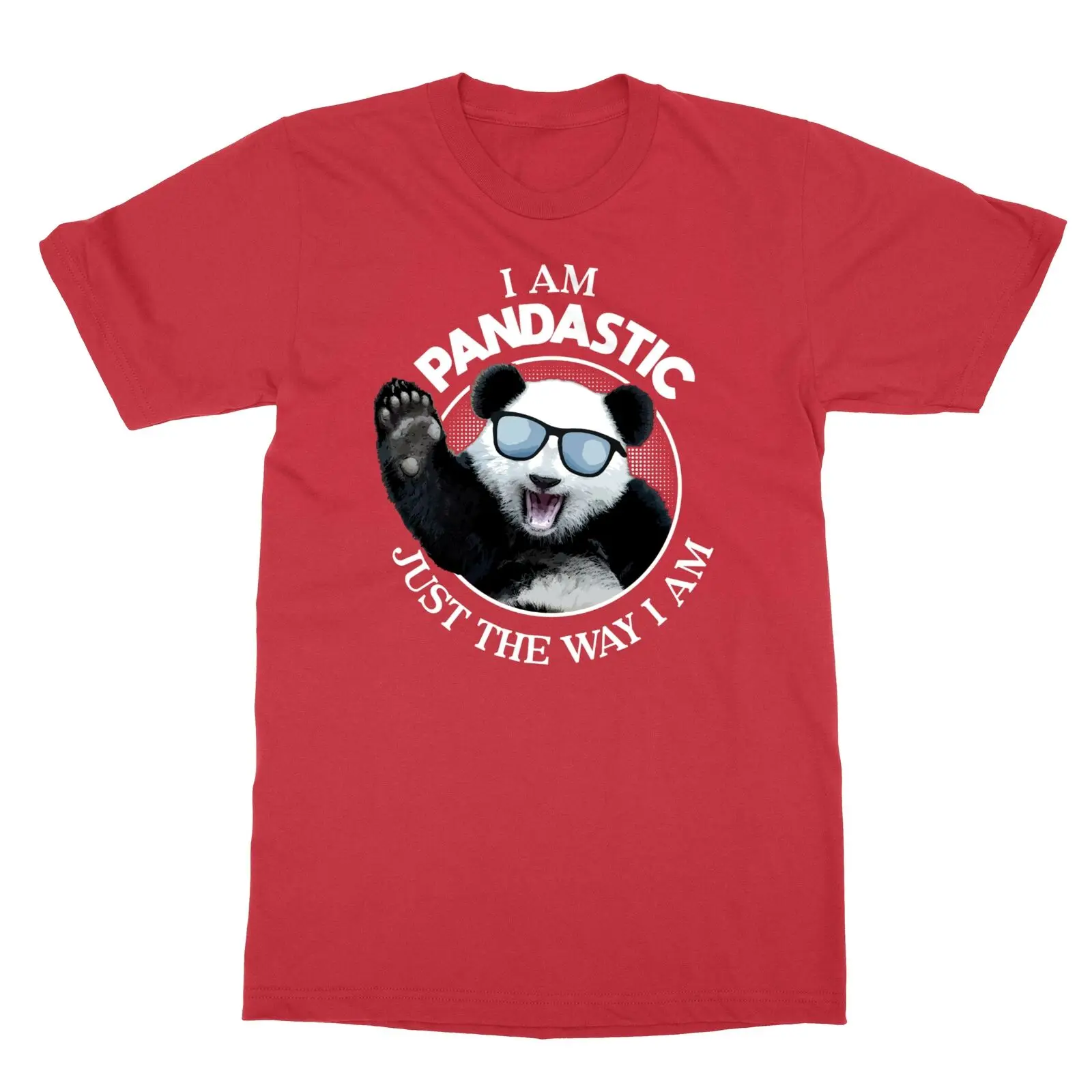 Крутая Мужская футболка I Am Pandastic Glasses Panda, комбинированная забавная рубашка с принтом, мужские и женские футболки с коротким рукавом