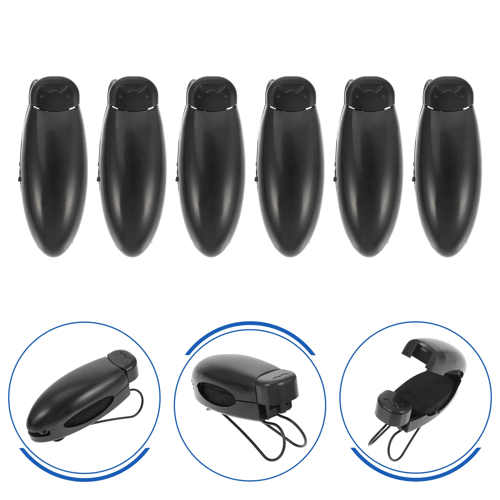 6 Pcs 내구성 플라스틱 티타늄 합금 자동차 안경 홀더 차량용 선 바이저 선글라스 마운트 자동 선글라스 클립 인테리어