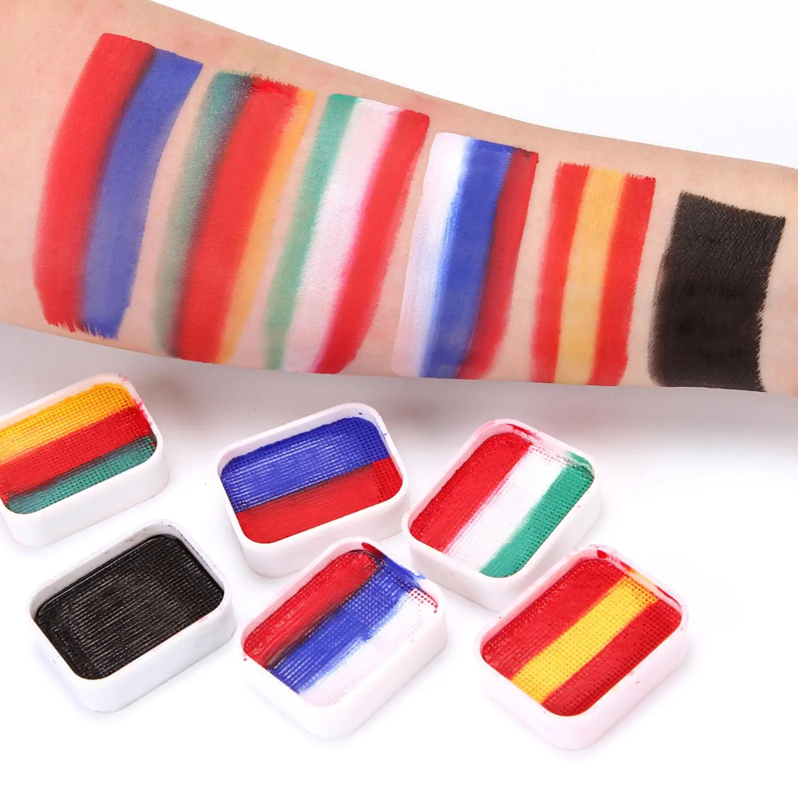 12 Colors Face Body Painting Palettes With Brushes Water Based