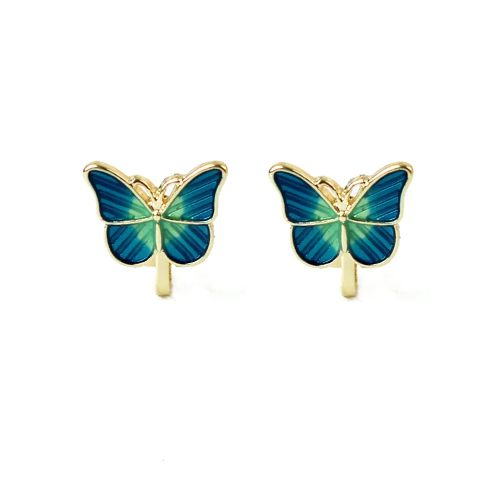 Korea Style Butterfly Ear Clip Earrings Non Pierced Resin Jewelry For Women Bridal Party Gift ear clip earrings clip earrings ear clip ear accessories