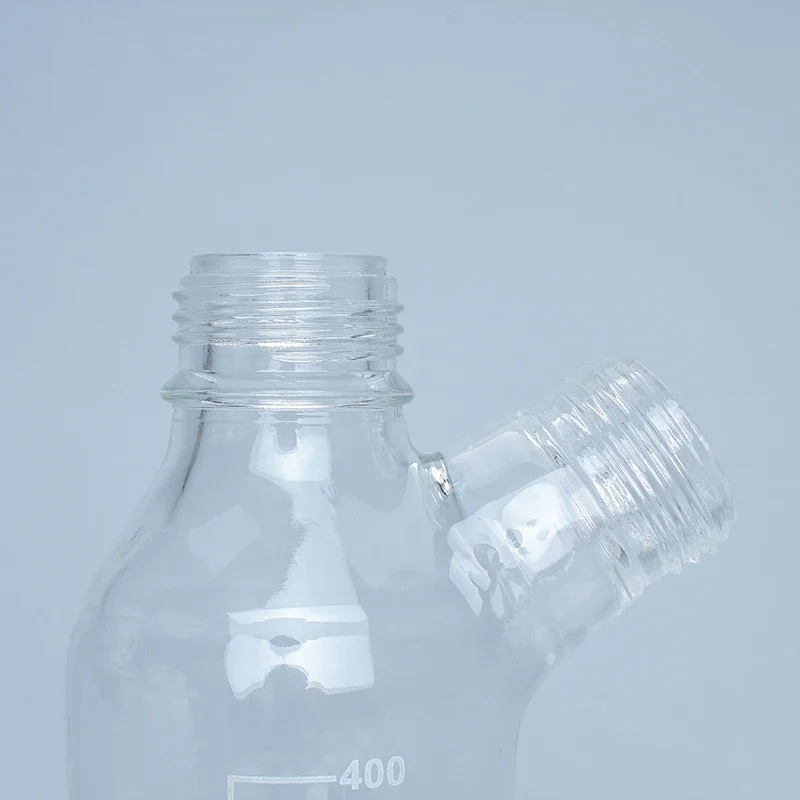 500ml 1000ml Multi-port Mobile Phase PTFE Solvent Bottle Blue Cap Bottles HPLC Reagent Bottle Two-necked Vials