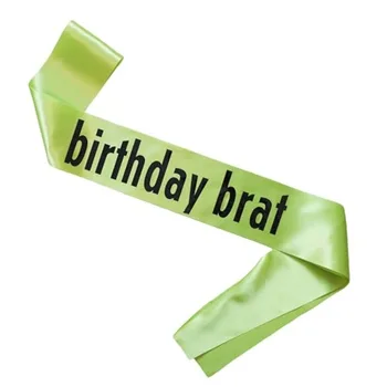 Birthday Brat Sash Brat Themed 365 Party Girl Birthday Decorations Happy Bday Sash for Teens Women and Men HBD Party Ideas and