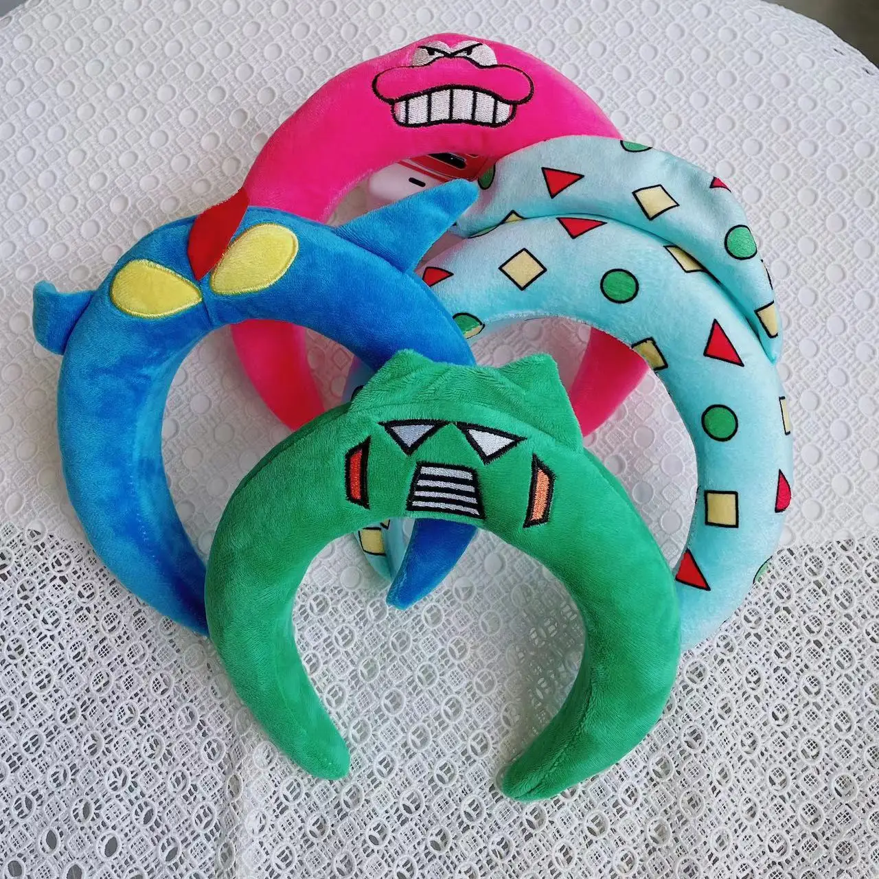 Sanrio Crayon Shin-chan Ears Headbands Women Action Kamen Nohara Shiro Hairbands Girls Cartoon Anime Hair Accessories Kids Gifts